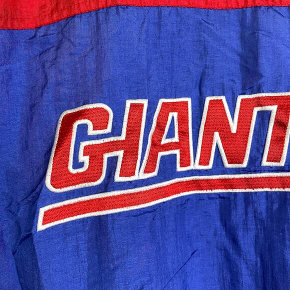 Vtg Team NFL Triple Fat Goose Giants Track Jacket Medium Windbreaker Mens Red - Picture 8 of 11